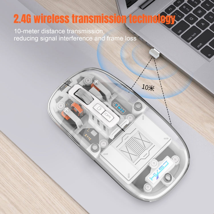 HXSJ T900 Transparent Magnet Three-mode Wireless Gaming Mouse(Bean Green) - HoMEdemic™ 