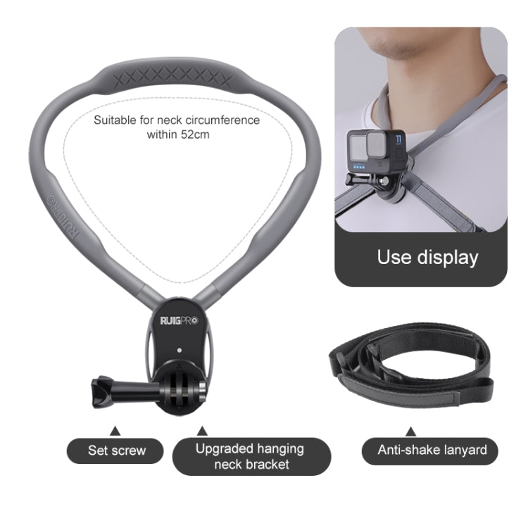 RUIGPRO Lazy Neck Bracket POV View Mount Standard with Strap - HoMEdemic™ 