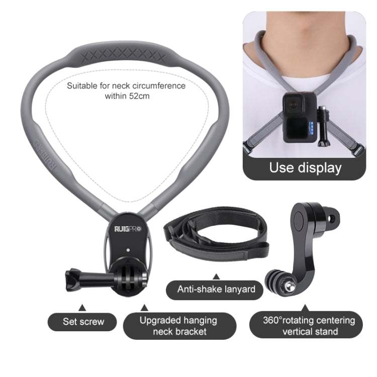 RUIGPRO Lazy Neck Bracket POV View Mount With J-Hook Buckle - HoMEdemic™ 
