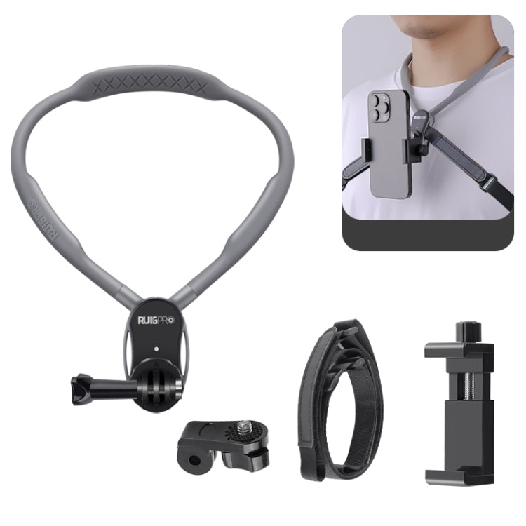 RUIGPRO Lazy Neck Bracket POV View Mount With Phone Clamp & Adapter - HoMEdemic™ 