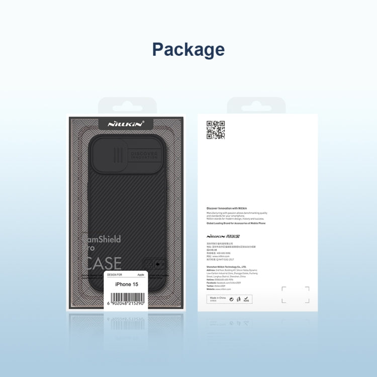 For iPhone 15 NILLKIN CamShield Pro PC Phone Case(Black) - HoMEdemic™ 