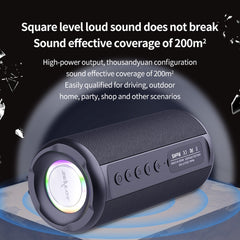 Zealot S46 TWS Portable Wireless Bluetooth Speaker with Colorful Light(Black) - HoMEdemic™ 