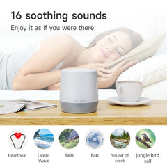 Zealot Z6 3 in 1 White Noise Sleep Aid Bluetooth Speaker with Night Light Function(White) - HoMEdemic™ 
