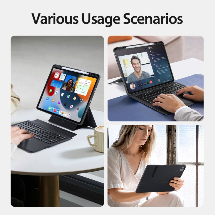 For iPad Pro 12.9 2022 / 2021 / 2020 / Air 13 2024 DUX DUCIS DK Series Magnetic Wireless Bluetooth Keyboard Tablet Case(Black) - HoMEdemic™ 