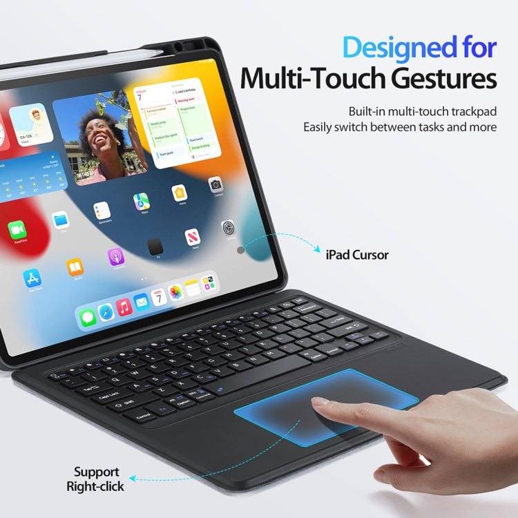 For iPad Pro 12.9 2022 / 2021 / 2020 / Air 13 2024 DUX DUCIS DK Series Magnetic Wireless Bluetooth Keyboard Tablet Case(Black) - HoMEdemic™ 