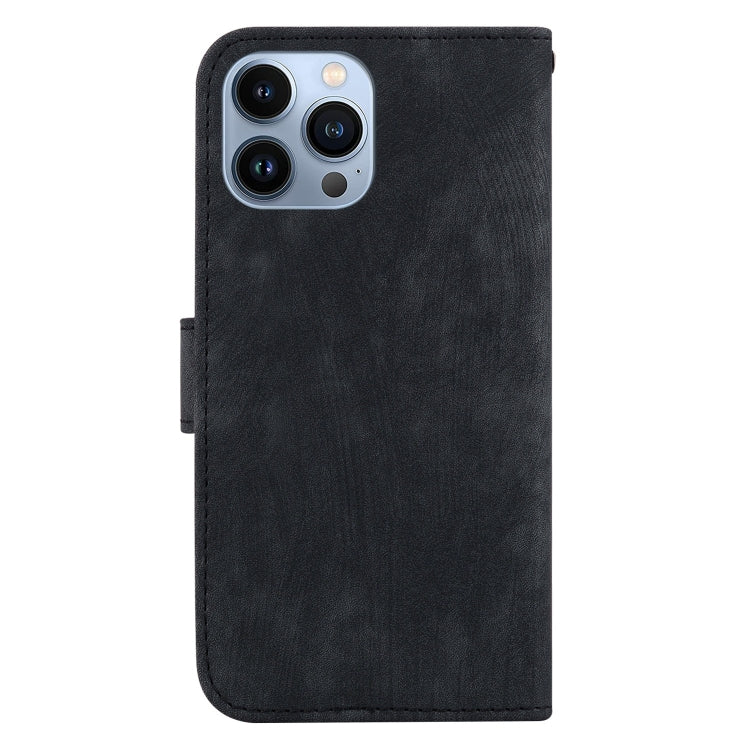 For iPhone 15 Pro Max Little Tiger Embossed Leather Phone Case(Black) - HoMEdemic™ 