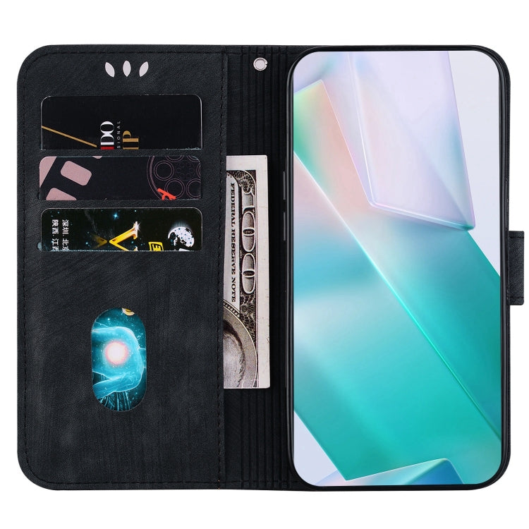 For iPhone 15 Pro Max Little Tiger Embossed Leather Phone Case(Black) - HoMEdemic™ 