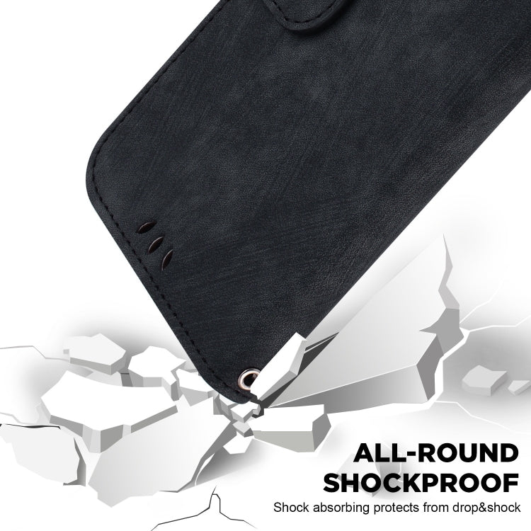For iPhone 15 Pro Max Little Tiger Embossed Leather Phone Case(Black) - HoMEdemic™ 