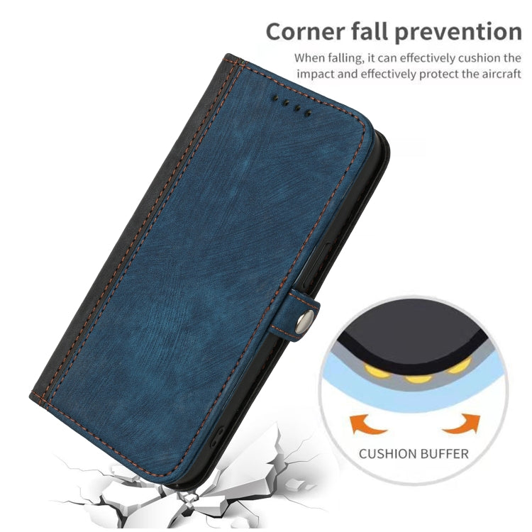 For iPhone 15 Pro Max Side Buckle Double Fold Hand Strap Leather Phone Case(Royal) - HoMEdemic™ 