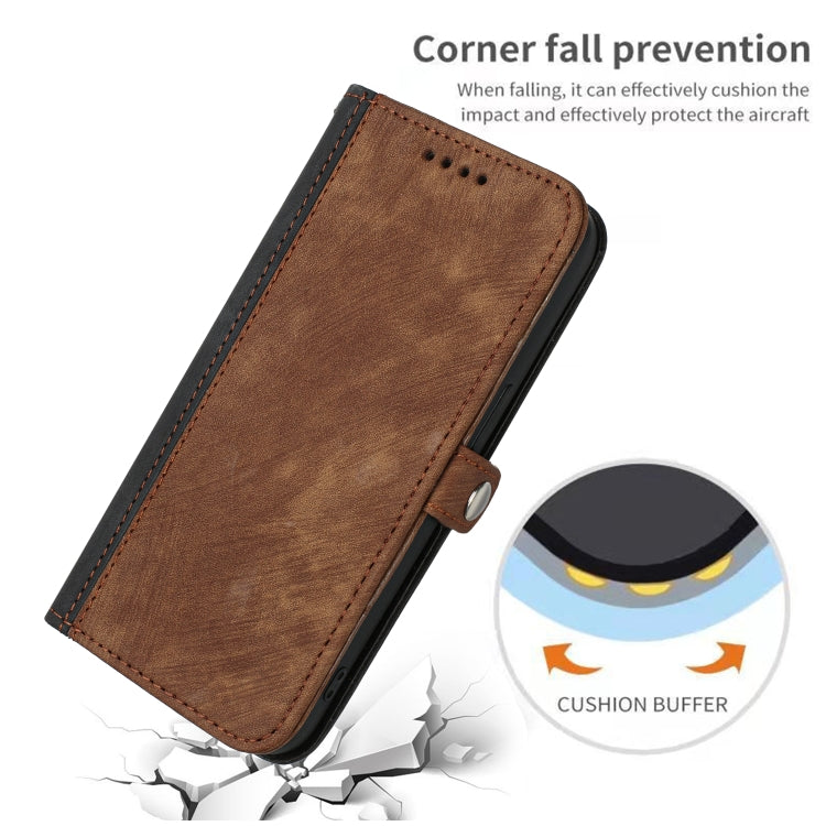 For iPhone 15 Pro Max Side Buckle Double Fold Hand Strap Leather Phone Case(Brown) - HoMEdemic™ 