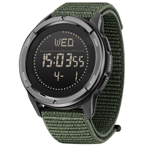 NORTH EDGE ALPS Outdoor Waterproof Men Carbon Fiber Digital Nylon Strap Smart Sports Watch(Army Green) - HoMEdemic™ 