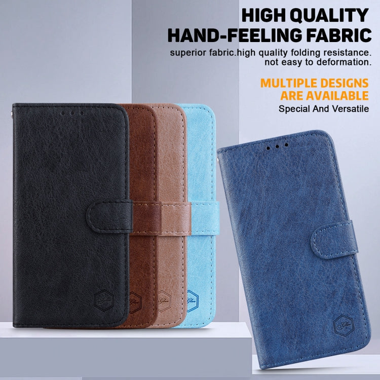 For iPhone 15 Pro Skin Feeling Oil Leather Texture PU + TPU Phone Case(Dark Blue) - HoMEdemic™ 