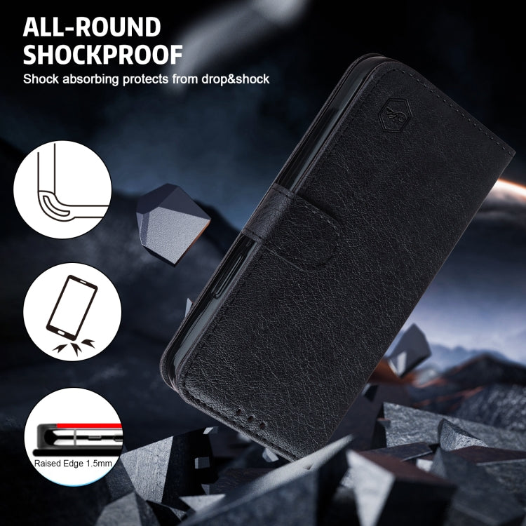 For iPhone 15 Pro Max Skin Feeling Oil Leather Texture PU + TPU Phone Case(Black) - HoMEdemic™ 