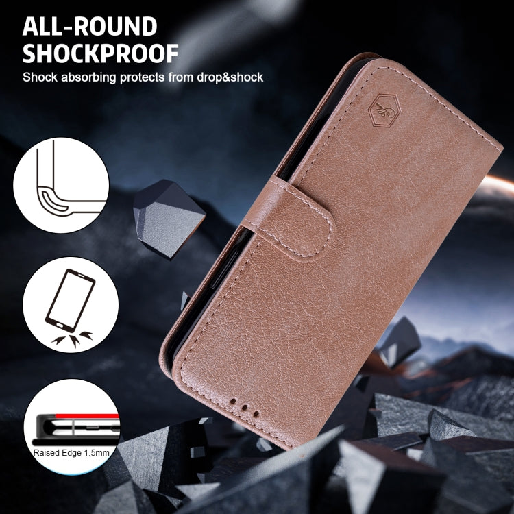For iPhone 15 Pro Max Skin Feeling Oil Leather Texture PU + TPU Phone Case(Champagne) - HoMEdemic™ 
