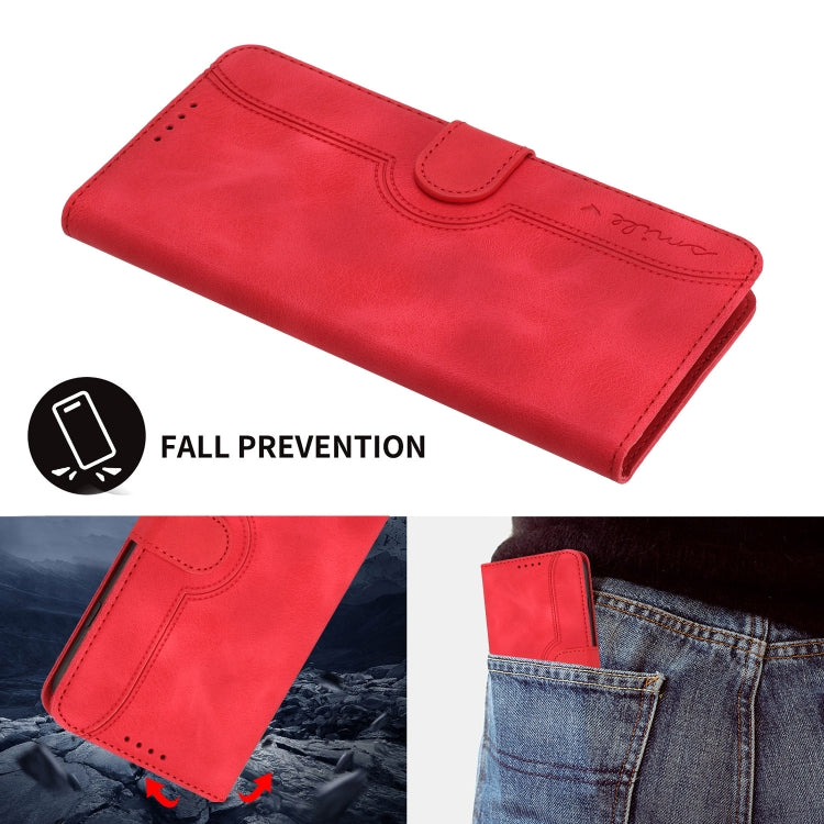 For iPhone 15 Pro Max Heart Pattern Skin Feel Leather Phone Case(Red) - HoMEdemic™ 