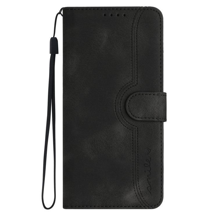 For iPhone 15 Pro Max Heart Pattern Skin Feel Leather Phone Case(Black) - HoMEdemic™ 