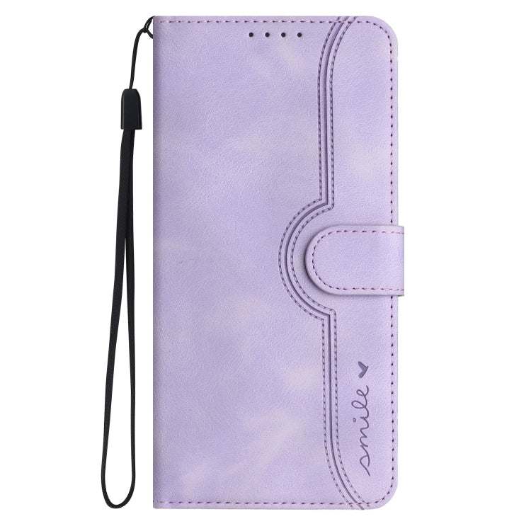 For iPhone 15 Pro Max Heart Pattern Skin Feel Leather Phone Case(Purple) - HoMEdemic™ 