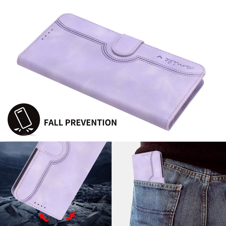 For iPhone 15 Pro Heart Pattern Skin Feel Leather Phone Case(Purple) - HoMEdemic™ 