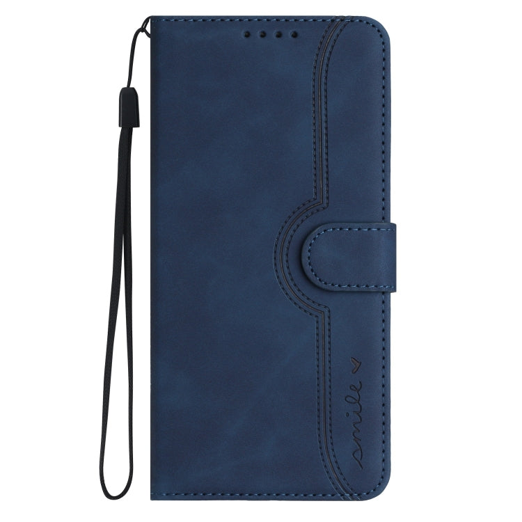 For iPhone 15 Pro Heart Pattern Skin Feel Leather Phone Case(Royal Blue) - HoMEdemic™ 