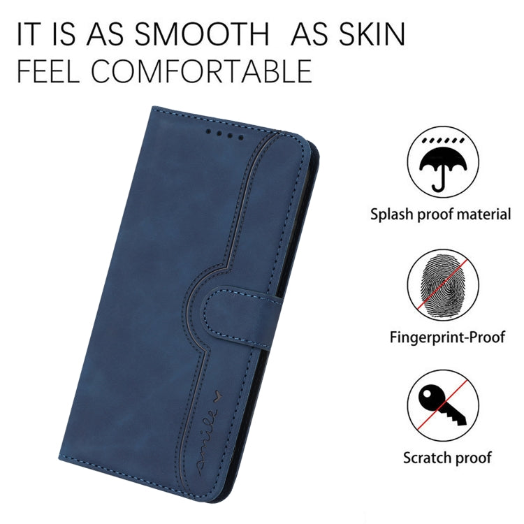 For iPhone 15 Pro Heart Pattern Skin Feel Leather Phone Case(Royal Blue) - HoMEdemic™ 