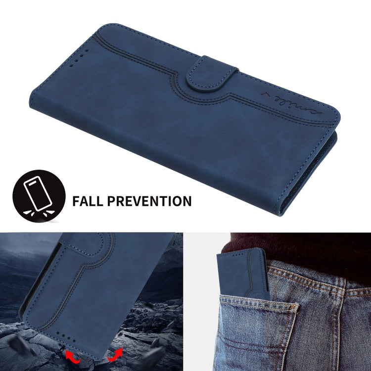 For iPhone 15 Pro Heart Pattern Skin Feel Leather Phone Case(Royal Blue) - HoMEdemic™ 