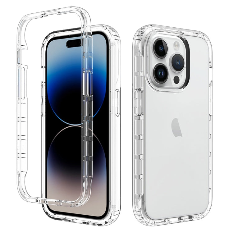 For iPhone 15 Pro Shockproof Clear Gradient PC + TPU Phone Case(Transparent) - HoMEdemic™ 