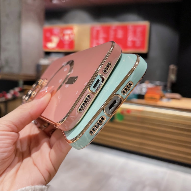 For iPhone 15 Pro Max Magsafe Plating TPU Phone Case with Lens Film(Light Blue) - HoMEdemic™ 