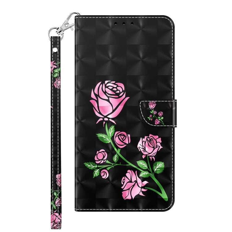 For iPhone 15 Pro 3D Painted Leather Phone Case(Rose) - HoMEdemic™ 