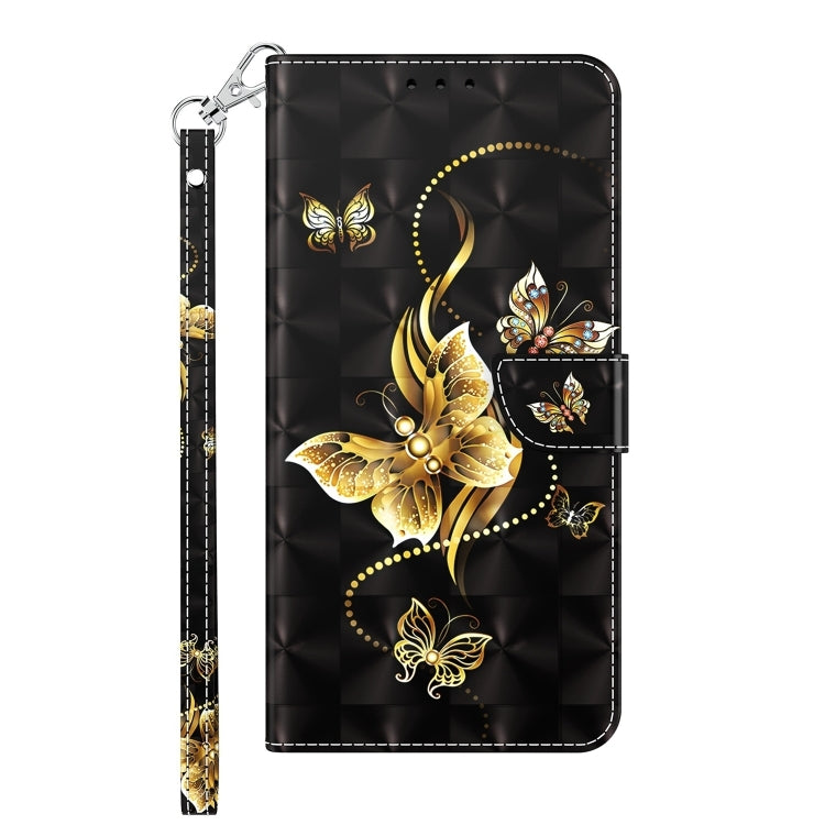 For iPhone 15 Pro 3D Painted Leather Phone Case(Golden Swallow Butterfly) - HoMEdemic™ 