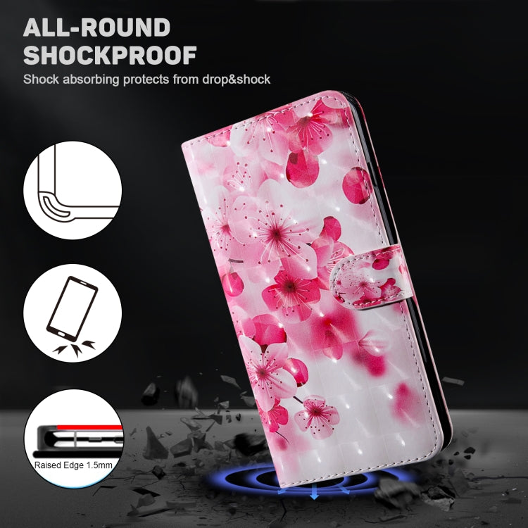 For iPhone 15 Pro 3D Painted Leather Phone Case(Red Flower) - HoMEdemic™ 