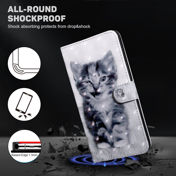 For iPhone 15 Pro 3D Painted Leather Phone Case(Smile Cat) - HoMEdemic™ 