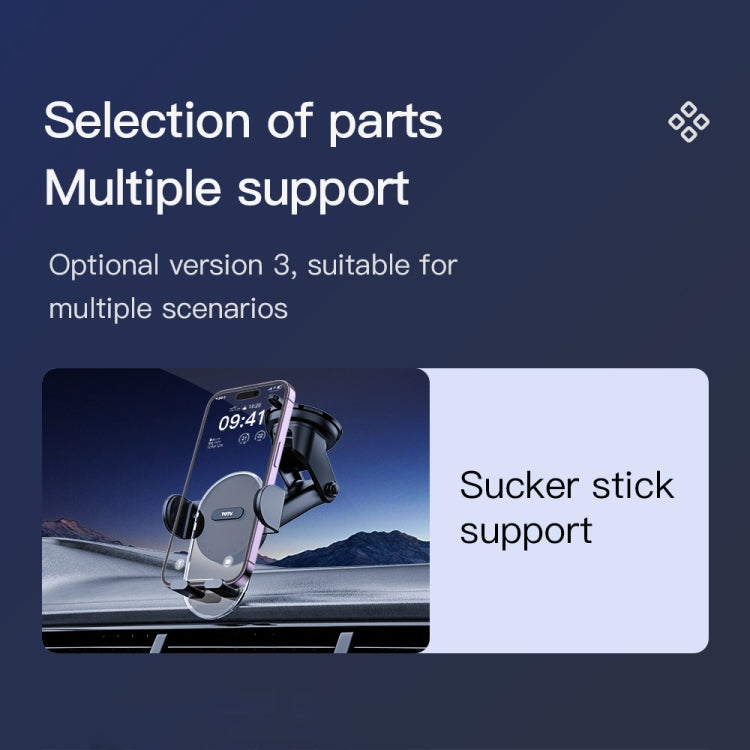 TOTU DCTS-019 Ming Series Car Holder, Suction Cup Version(Translucent Black) - HoMEdemic™ 