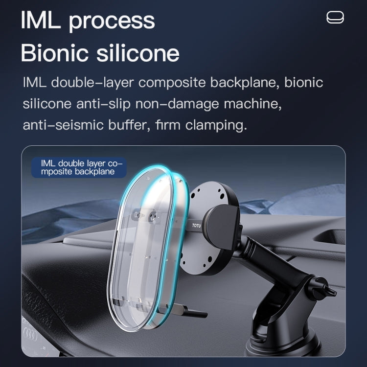 TOTU DCTS-019 Ming Series Car Holder, Suction Cup Version(Translucent Black) - HoMEdemic™ 