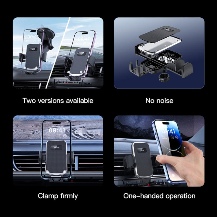 TOTU CH-5 One-Touch Locking Car Holder, Suction Cup Version(Black) - HoMEdemic™ 