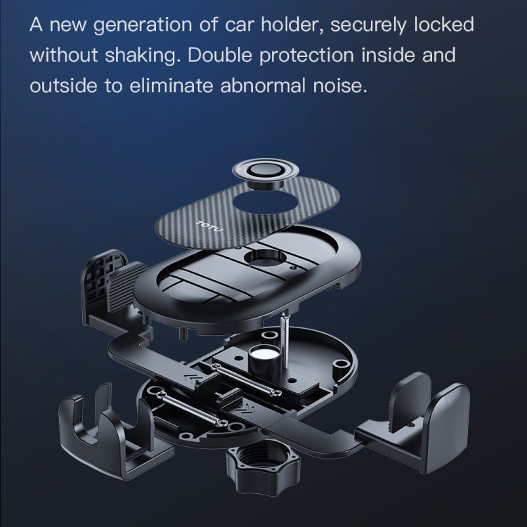 TOTU CH-3 Series One-Touch Locking Car Holder, Suction Cup Version(Black) - HoMEdemic™ 