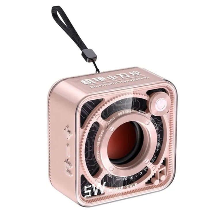 T&G DW12 Portable Mini Wireless Bluetooth Speaker Transparent Subwoofer Support TF Card(Pink) - HoMEdemic™ 
