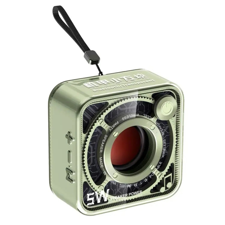 T&G DW12 Portable Mini Wireless Bluetooth Speaker Transparent Subwoofer Support TF Card(Green) - HoMEdemic™ 