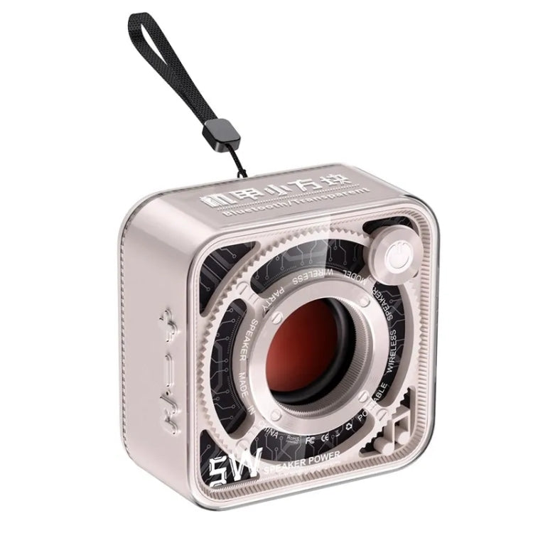 T&G DW12 Portable Mini Wireless Bluetooth Speaker Transparent Subwoofer Support TF Card(White) - HoMEdemic™ 