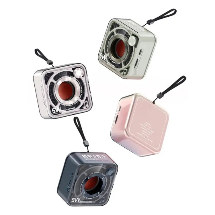 T&G DW12 Portable Mini Wireless Bluetooth Speaker Transparent Subwoofer Support TF Card(White) - HoMEdemic™ 