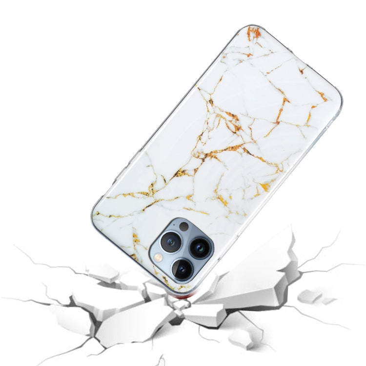IMD Marble TPU Phone Case For iPhone 15 Pro(White) - HoMEdemic™ 