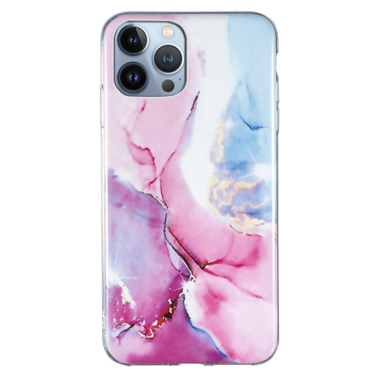 IMD Marble TPU Phone Case For iPhone 15 Pro(Pink Blue) - HoMEdemic™ 