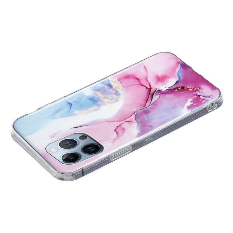 IMD Marble TPU Phone Case For iPhone 15 Pro Max(Pink Blue) - HoMEdemic™ 