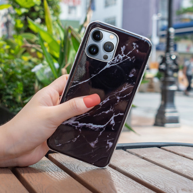 IMD Marble TPU Phone Case For iPhone 15 Pro Max(Black) - HoMEdemic™ 