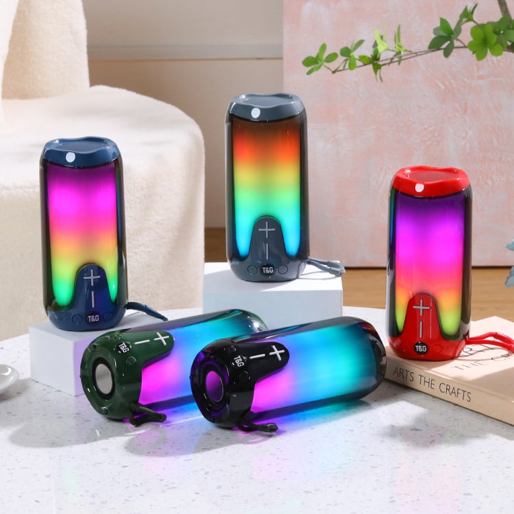 T&G TG651 Portable LED Wireless Bluetooth Speaker Outdoor TWS Subwoofer(Grey) - HoMEdemic™ 