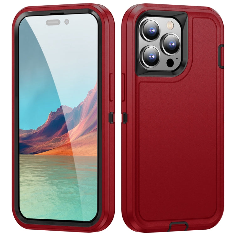 For iPhone 15 Pro Max Life Waterproof Rugged Phone Case(Red + Black) - HoMEdemic™ 