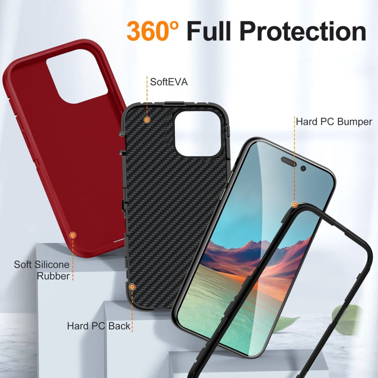 For iPhone 15 Pro Max Life Waterproof Rugged Phone Case(Red + Black) - HoMEdemic™ 