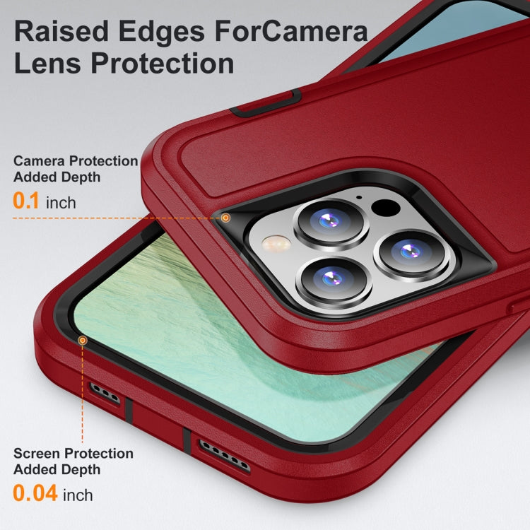 For iPhone 15 Pro Max Life Waterproof Rugged Phone Case(Red + Black) - HoMEdemic™ 