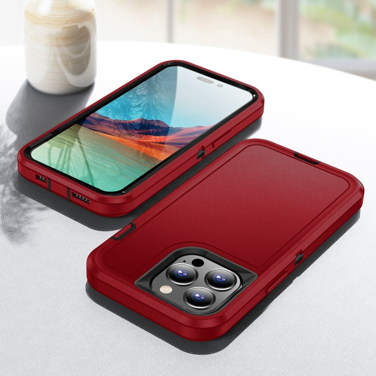 For iPhone 15 Pro Max Life Waterproof Rugged Phone Case(Red + Black) - HoMEdemic™ 