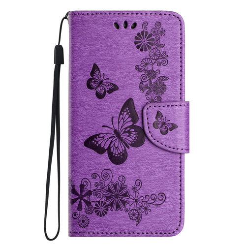 For Samsung Galaxy S24 Ultra 5G Butterfly Embossed Flip Leather Phone Case(Purple) - HoMEdemic™ 