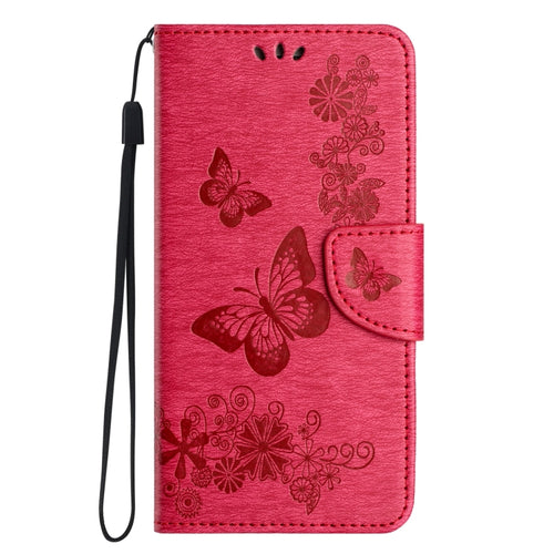 For Samsung Galaxy S24 Ultra 5G Butterfly Embossed Flip Leather Phone Case(Red) - HoMEdemic™ 